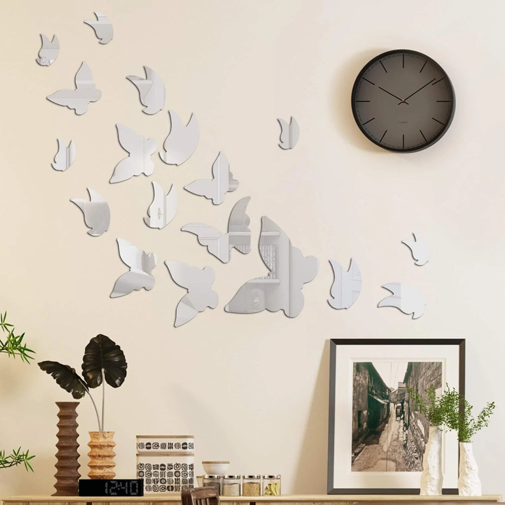Acrylic Mirror Butterfly Wall (3D Mirror)