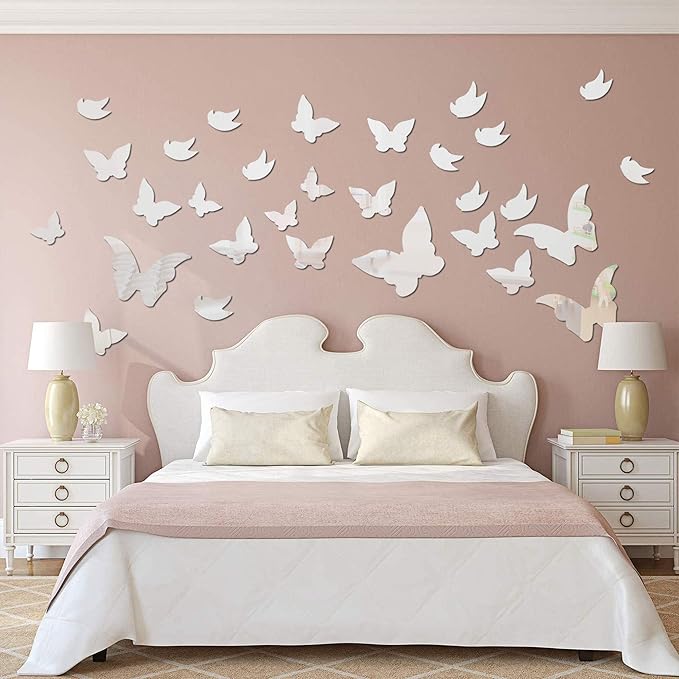 Acrylic Mirror Butterfly Wall (3D Mirror)