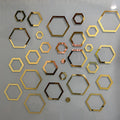 Acrylic Hexagon Ring Mirror Wall Decor