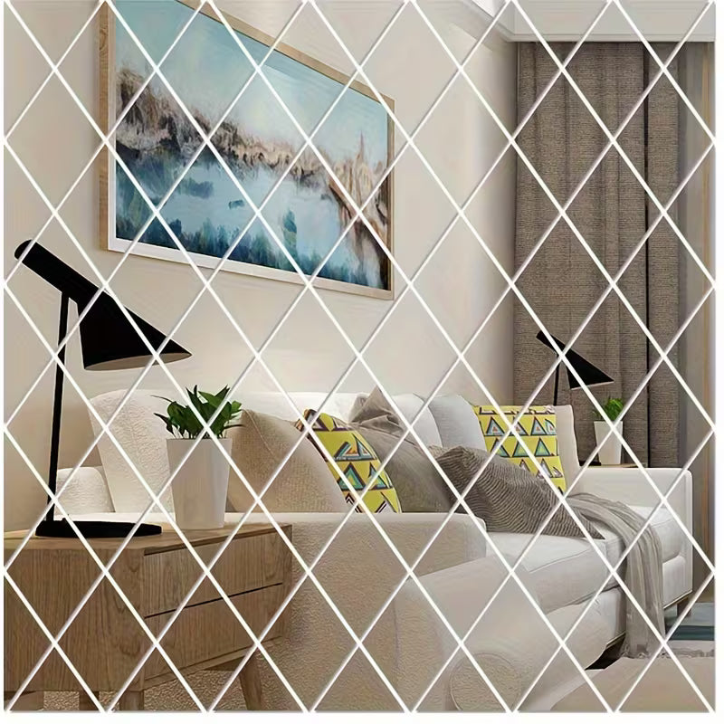 3D Ploygon Acrylic Mirror Wall Sticker