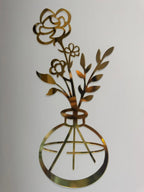 Flower Vase Wall Sticker Acrylic Mirror Wall Decals