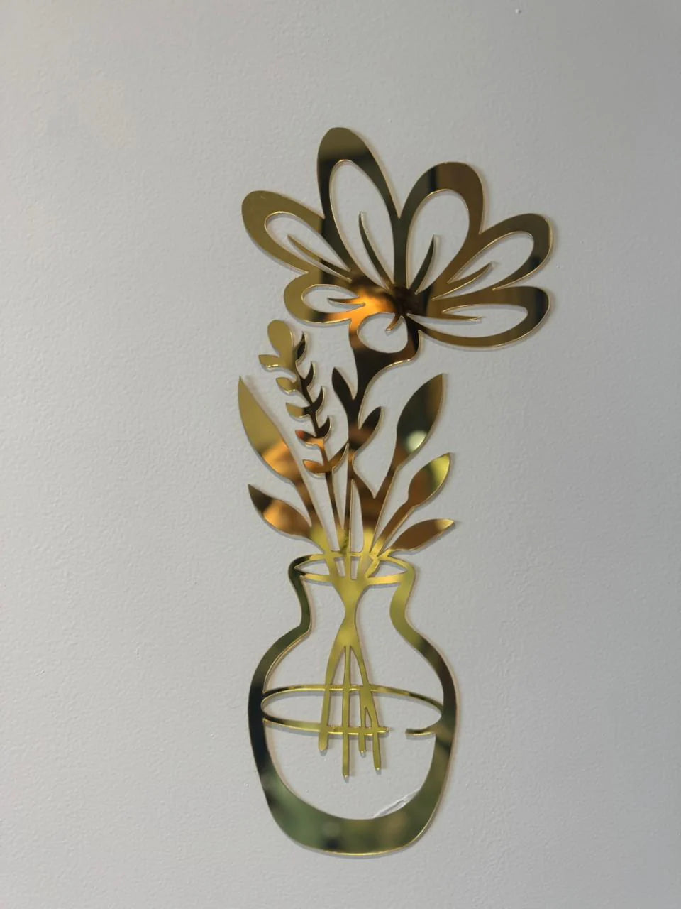 Flower Vase Wall Sticker Acrylic Mirror Wall Decals