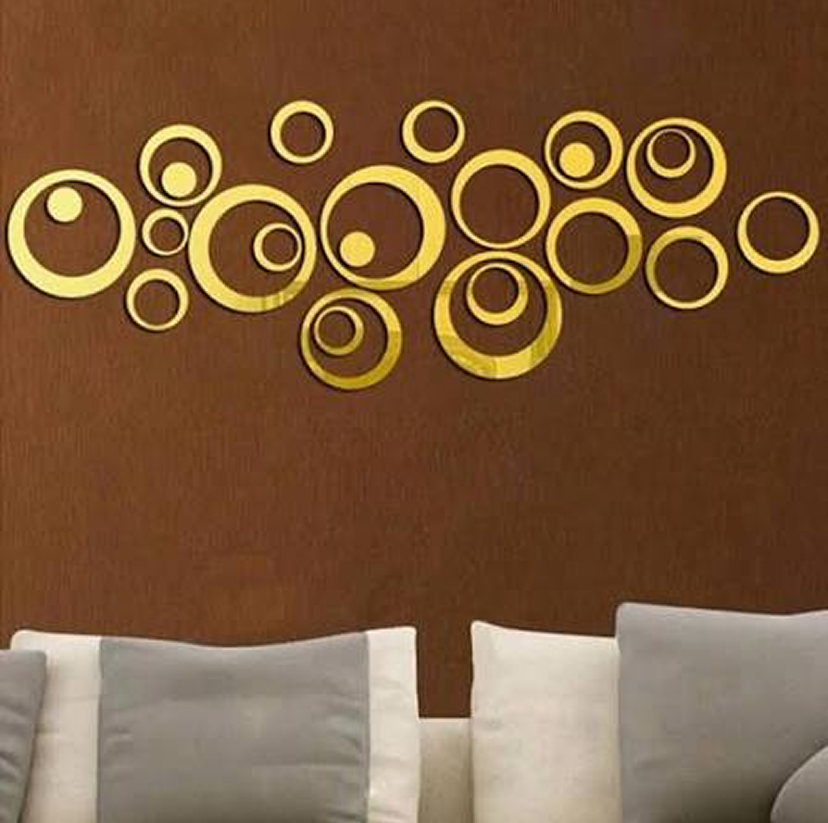 Acrylic Circle Ring Mirror Wall Decor