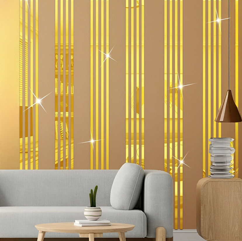 Vertical Strip Acrylic Mirror Wall Decor